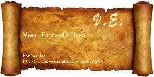 Vas Erzsébet névjegykártya